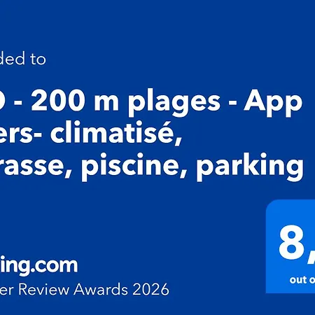 Lägenhet Rio - Ideal Congres-200 M Plages - App 6pers- Climatise, Terrasse, Piscine, Parking